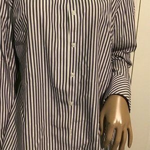 Chico's size 0 Button Up Blouse Striped With Gold